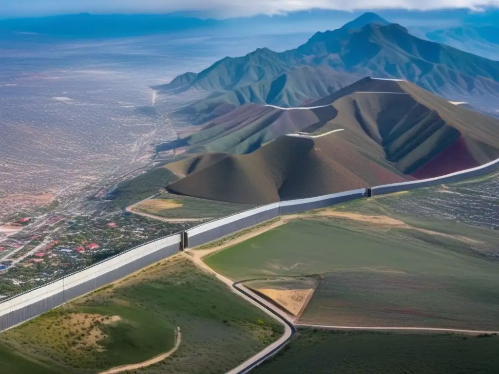 Desde lo alto, la frontera entre México y Estados Unidos muestra la división entre lo urbano y lo natural