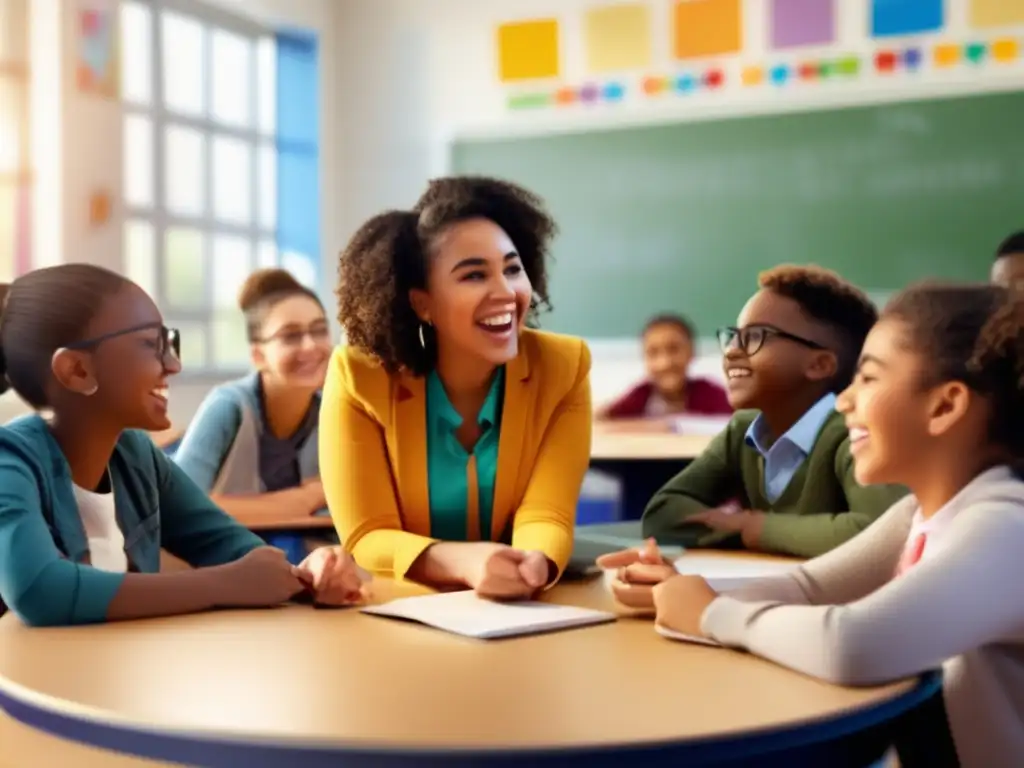 Un ambiente de aprendizaje inclusivo: estudiantes diversos participan activamente en tutorías de altas capacidades