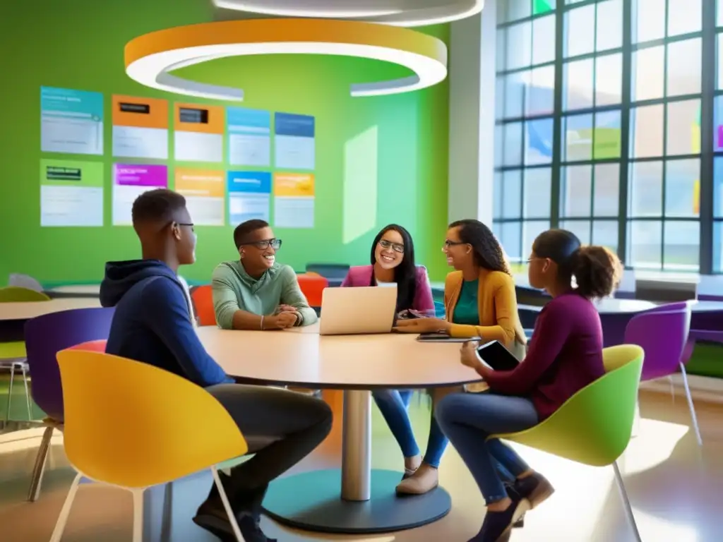 Un ambiente educativo moderno y vibrante