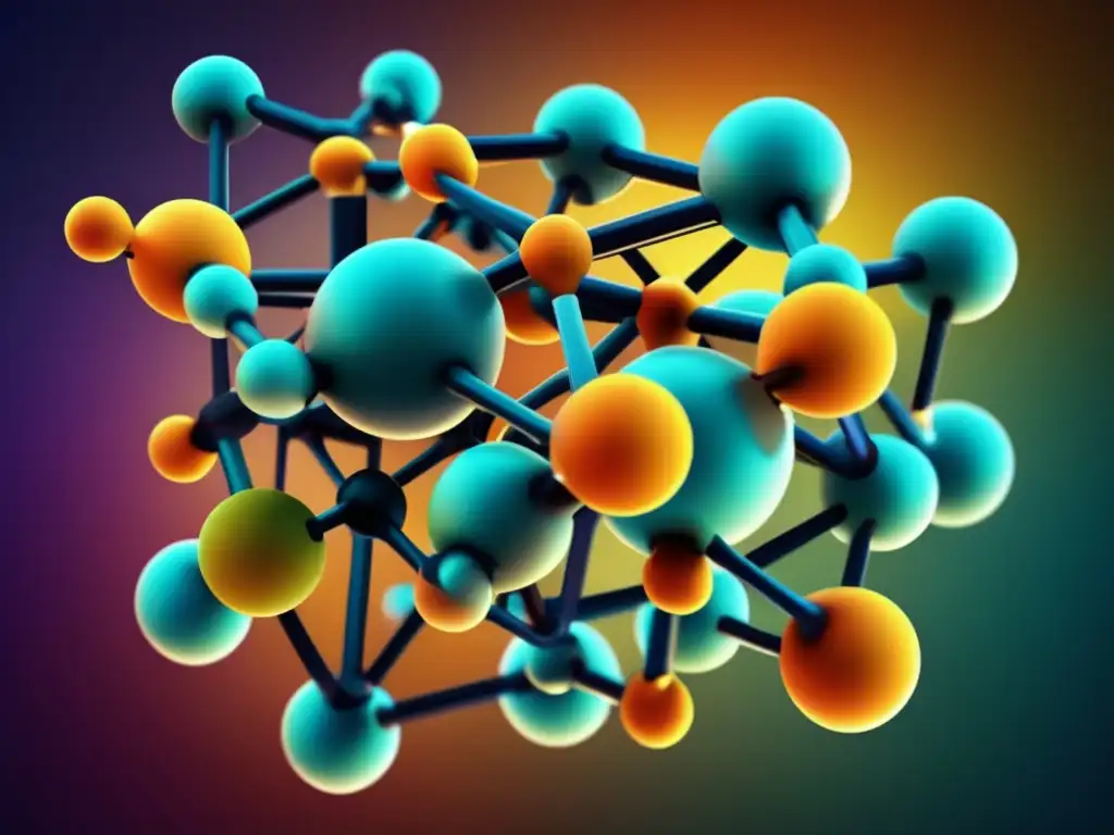 Descubre la asombrosa estructura molecular de un compuesto orgánico en esta vibrante imagen