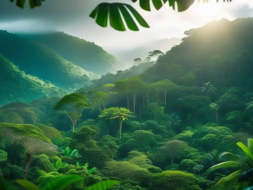 Una asombrosa imagen de alta resolución muestra una vista panorámica de una exuberante selva tropical