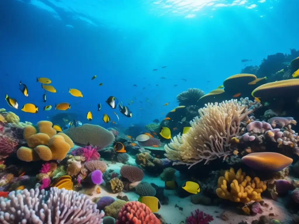 Un asombroso arrecife de coral con vida en 8k ultradetallado