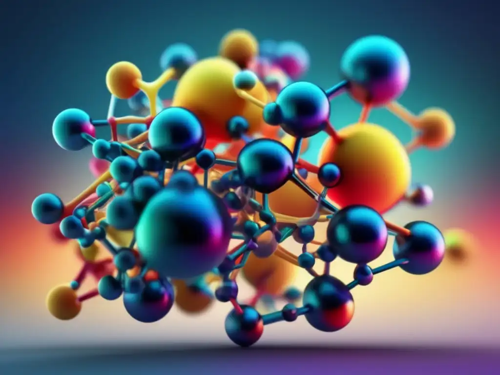 Un asombroso y detallado 8K muestra una estructura molecular vibrante y compleja de una enzima en acción, destacando su funcionamiento bioquímico