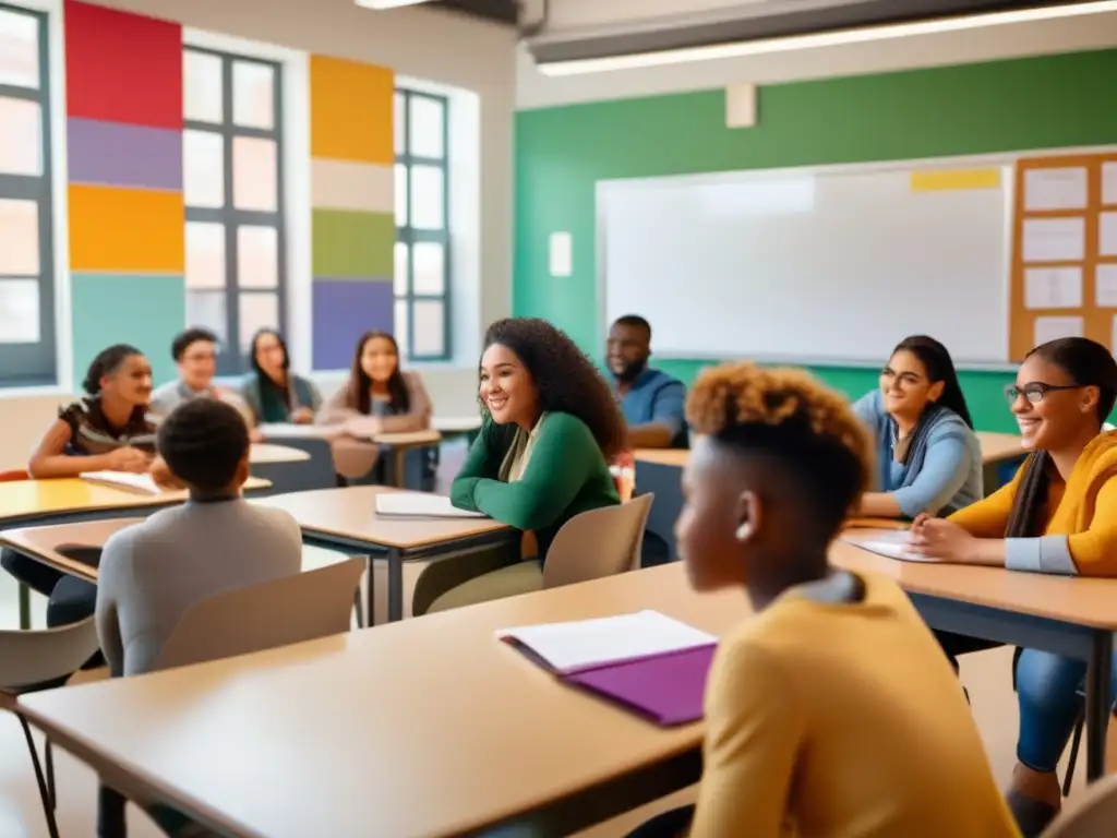 Un aula inclusiva y diversa, donde el tutor fomenta la colaboración y el aprendizaje