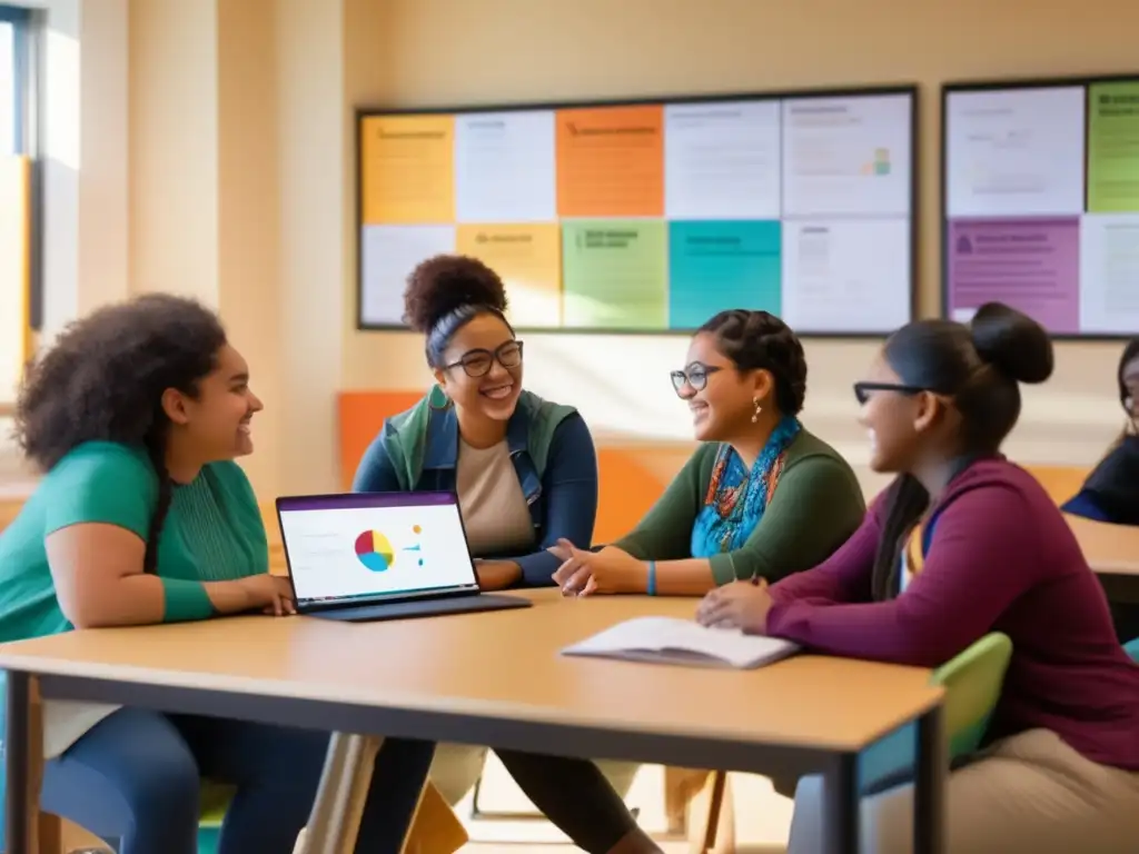 Un aula vibrante y dinámica muestra la diversidad e inclusión