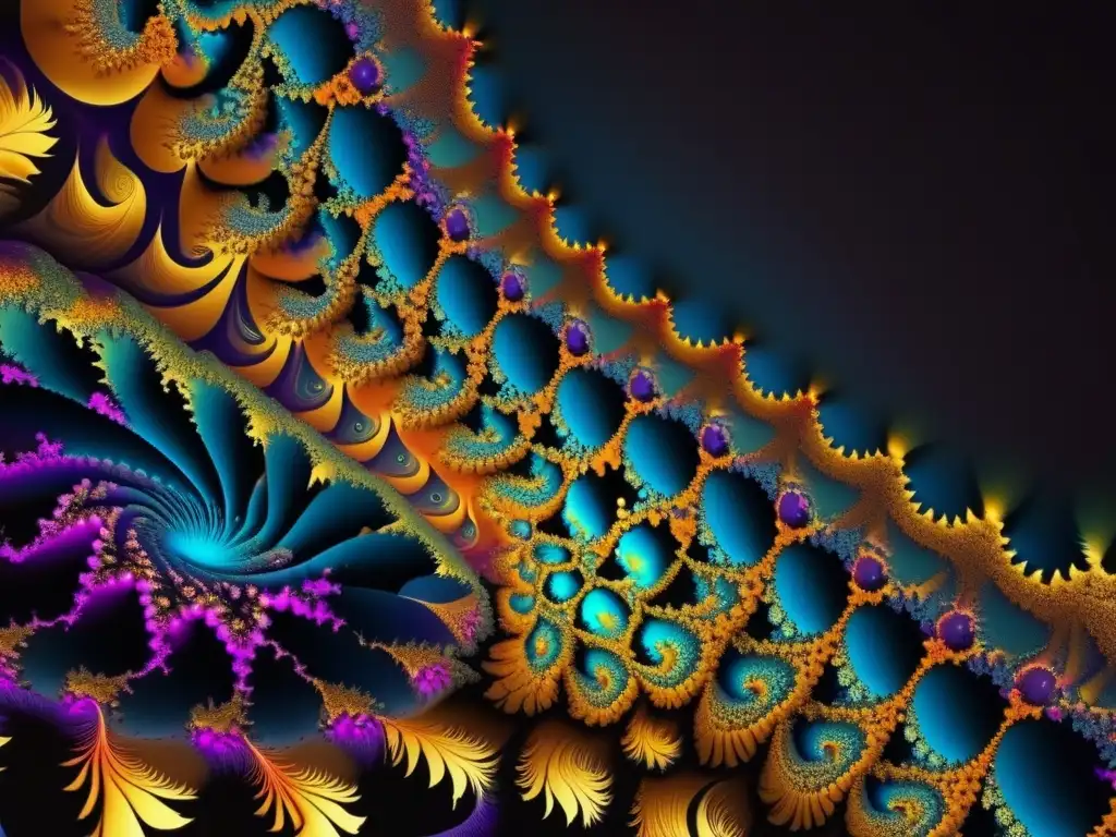 Un cautivador fractal de Mandelbrot en vibrantes colores