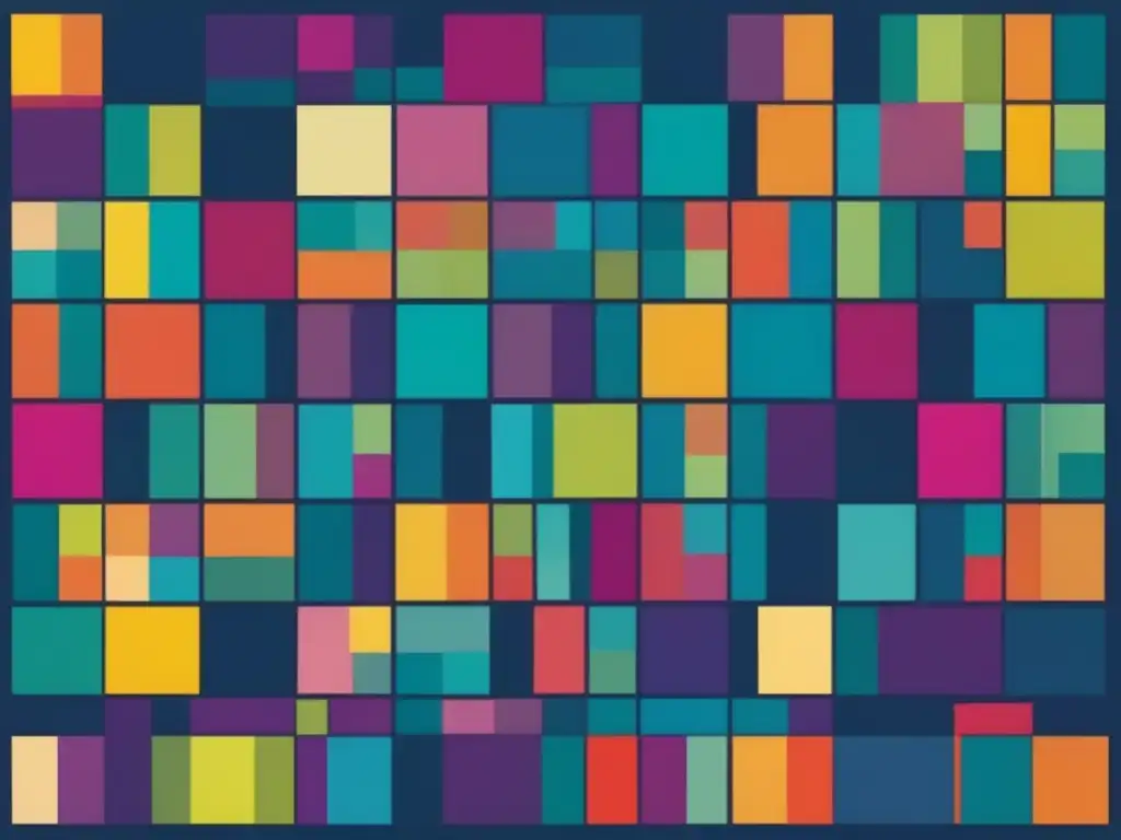 Una composición vibrante y moderna de patrones geométricos coloridos