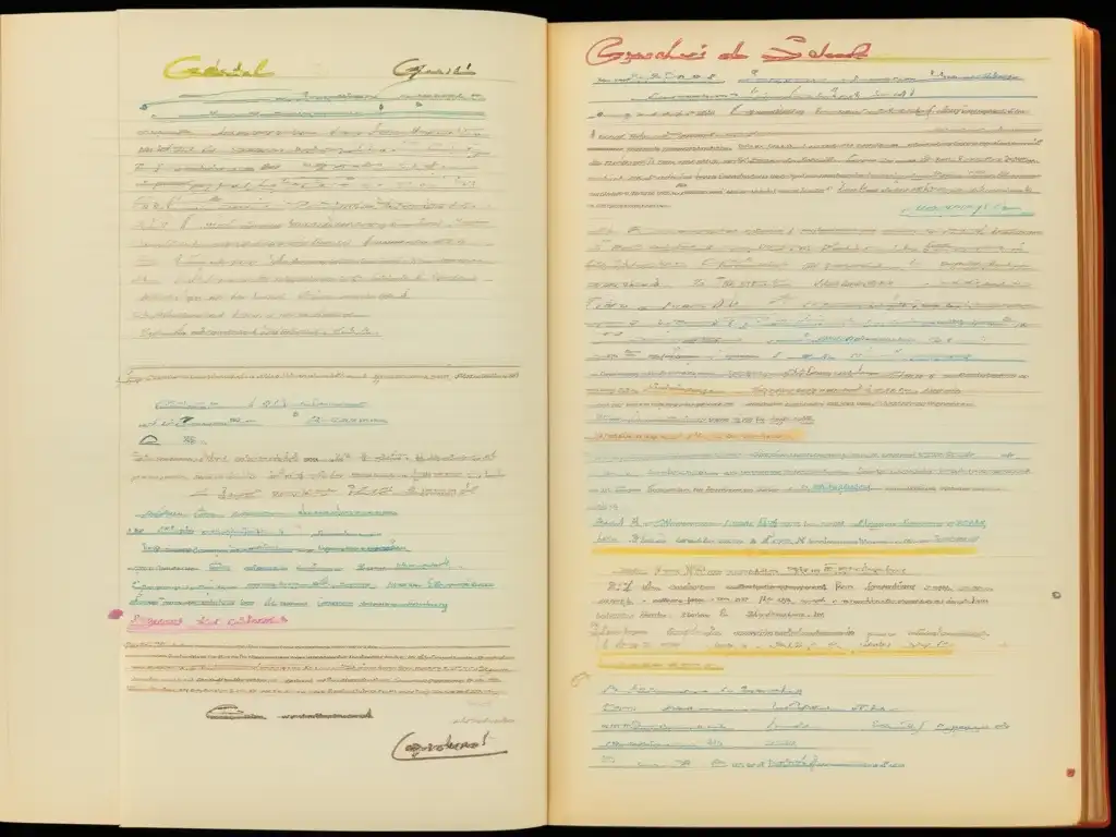 Una detallada imagen sepia de las anotaciones manuscritas de Gabriel García Márquez para 'Cien años de soledad'