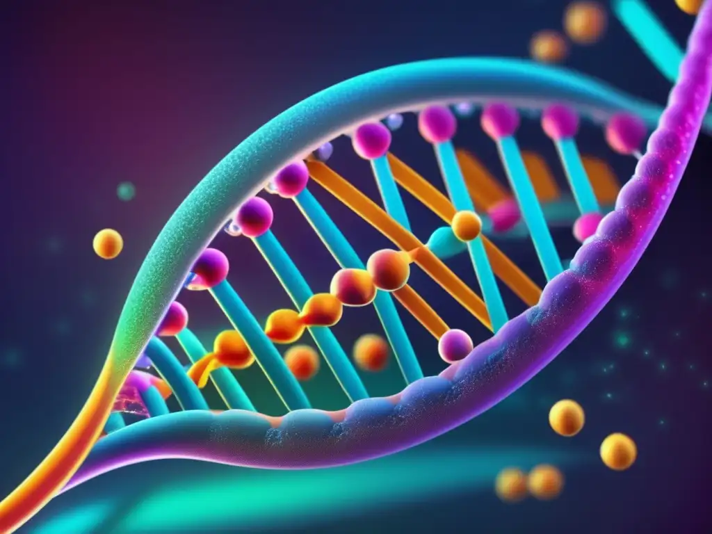 Una ilustración digital de alta resolución muestra la intrincada estructura molecular del sistema de edición genética CRISPR-Cas9