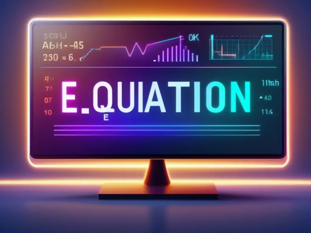 Una ecuación matemática compleja se muestra con elegancia en una pantalla digital moderna, resaltando los métodos numéricos para ecuaciones difíciles