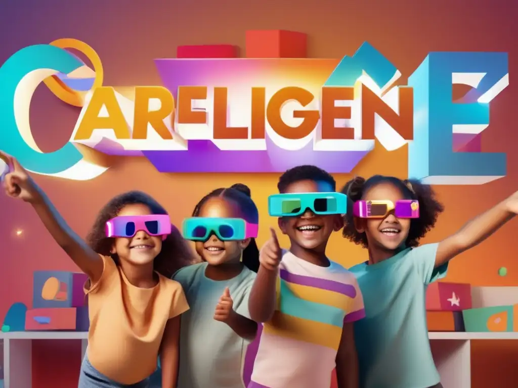 Un emocionante mundo virtual lleno de color y aprendizaje espera a estos niños con gafas de realidad aumentada