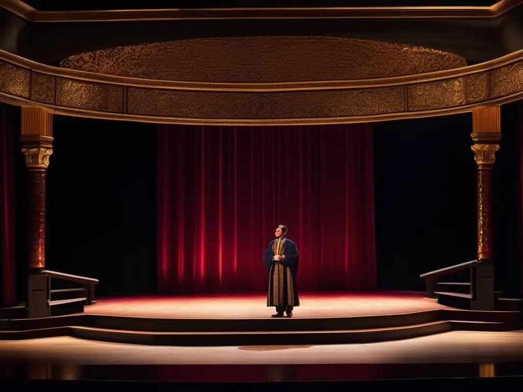 En el escenario del teatro español, una figura solitaria recita apasionadamente a Lorca