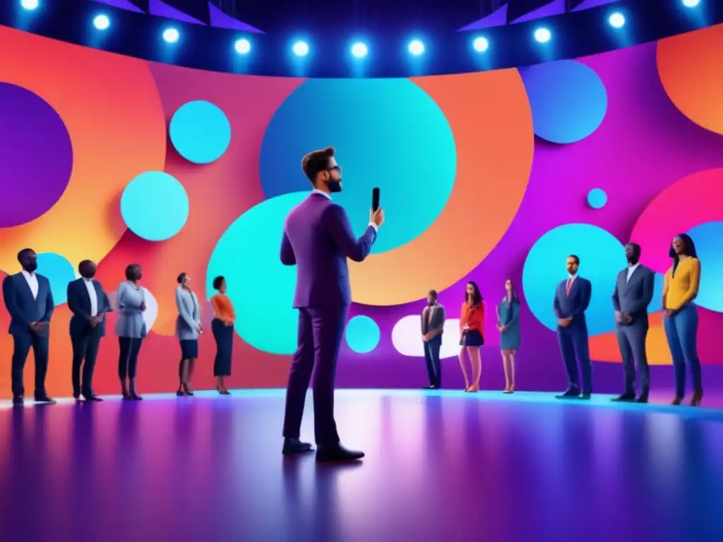 Un escenario virtual vibrante y moderno