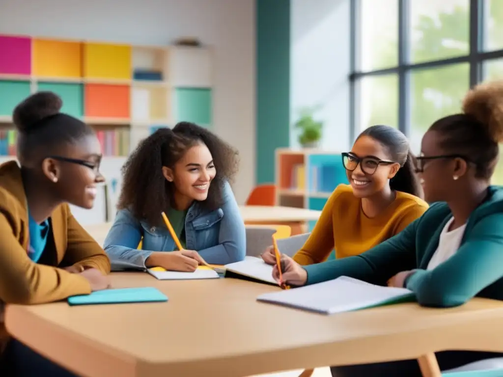 Un espacio contemporáneo y vibrante donde jóvenes de diferentes etnias reciben tutorías especializadas en resiliencia juvenil