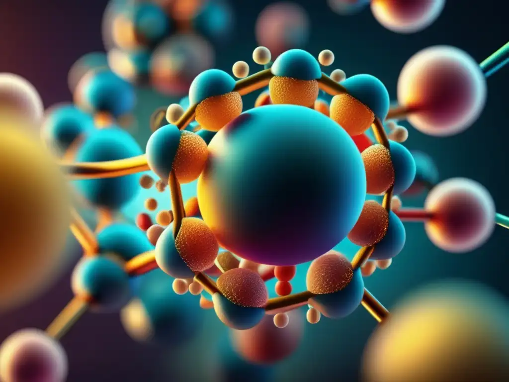 Una estructura molecular fascinante, en impresionante resolución 8K, llena la imagen