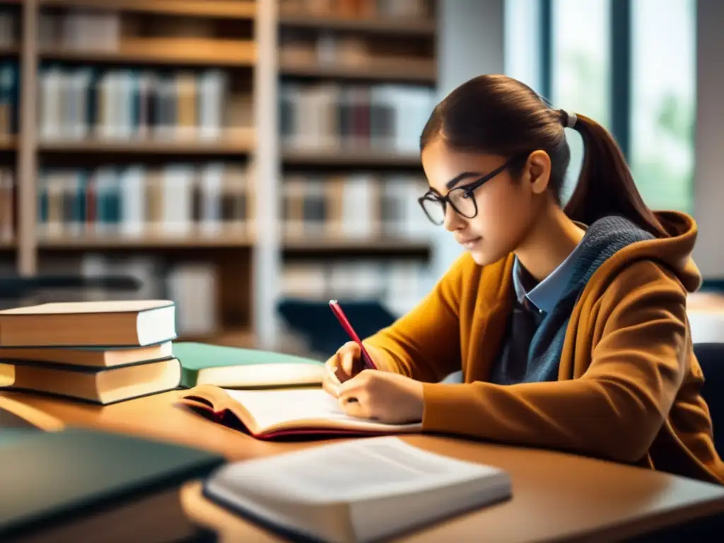 Un estudiante y su tutor se enfocan en un tutorial personalizado, resaltando la importancia de las tutorías personalizadas en el rendimiento académico