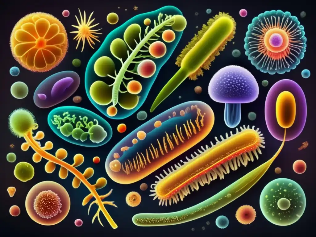 Descubre la fascinante diversidad de microorganismos en esta imagen de alta resolución