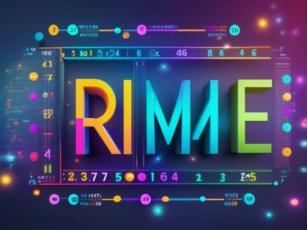 Una fascinante ecuación matemática llena de números y símbolos coloridos, rodeada de una interfaz digital futurista