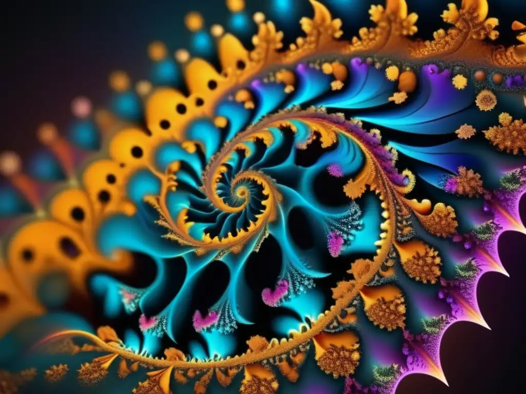 Un fascinante fractal Mandelbrot en 8k con patrones intrincados y colores vibrantes