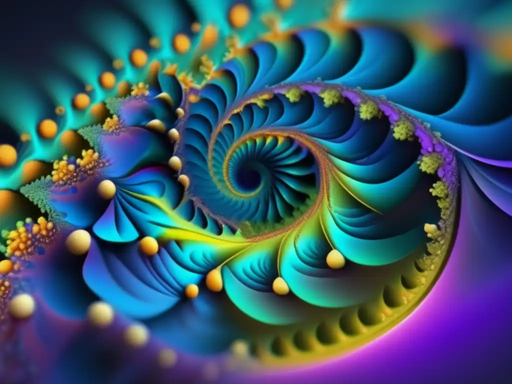 Un fascinante patrón matemático fractal se despliega en una imagen ultradetallada en 8k