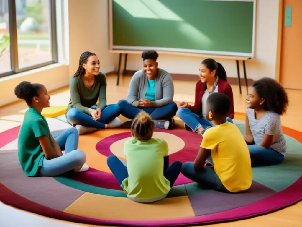 Un grupo diverso de estudiantes participa en una tutoría especializada en educación inclusiva