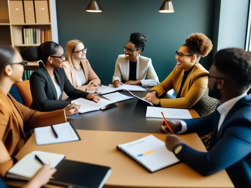 Un grupo diverso de tutores en una sesión de tutorías especializadas en diversidad y liderazgo