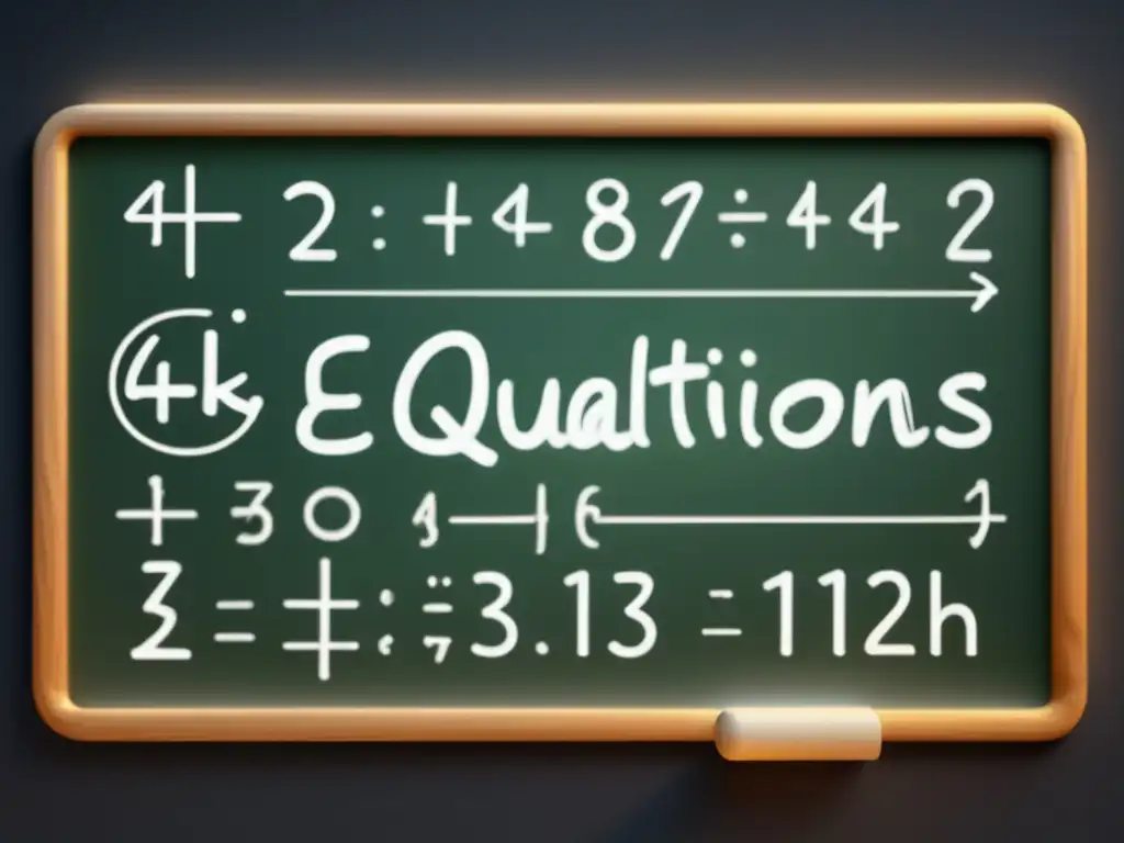 Una imagen deslumbrante de una ecuación matemática compleja escrita en una pizarra