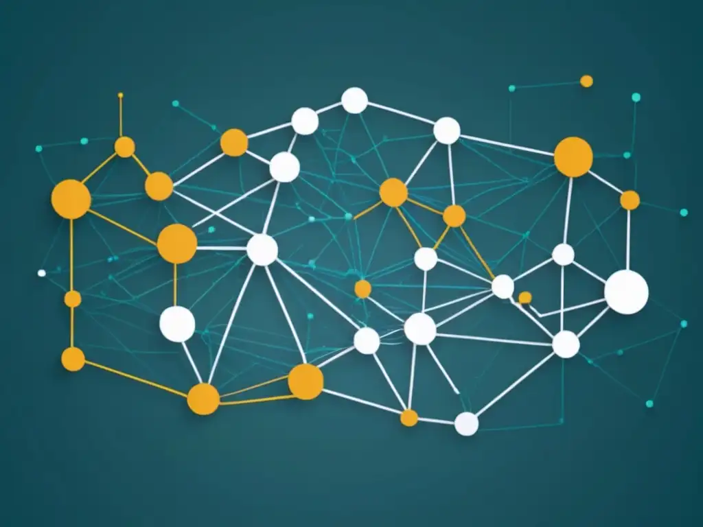 Una imagen moderna y llamativa muestra una red de nodos interconectados que representan variables en problemas de programación lineal