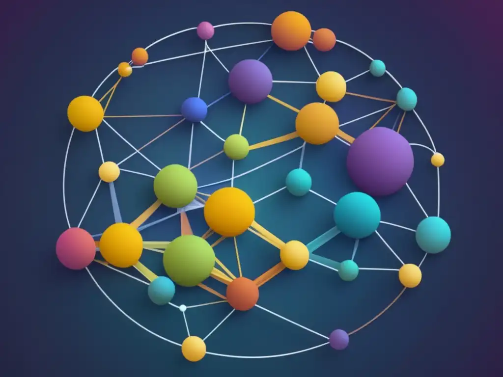Una imagen de alta resolución muestra una red compleja de nodos y conexiones, resaltando la importancia de las matrices en el análisis de redes