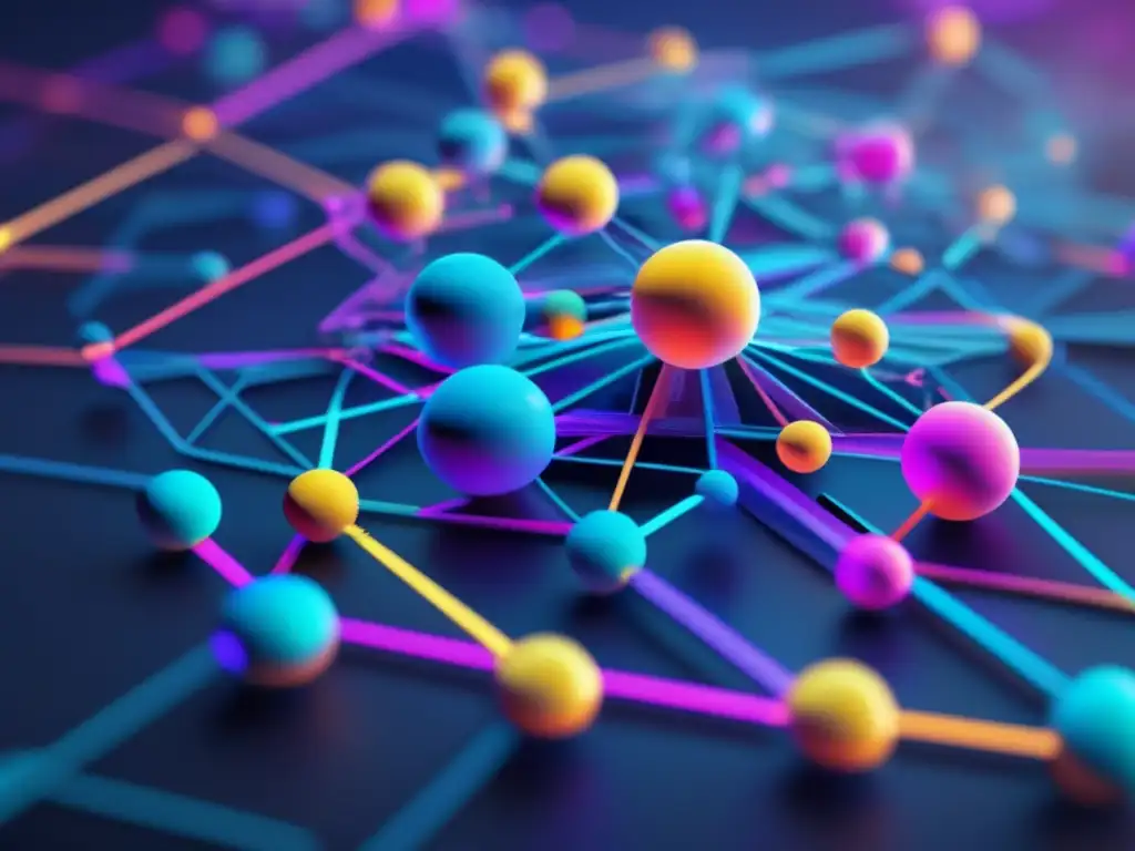 Una imagen 8k ultradetallada muestra una red vibrante y conectada de ecuaciones matemáticas y símbolos