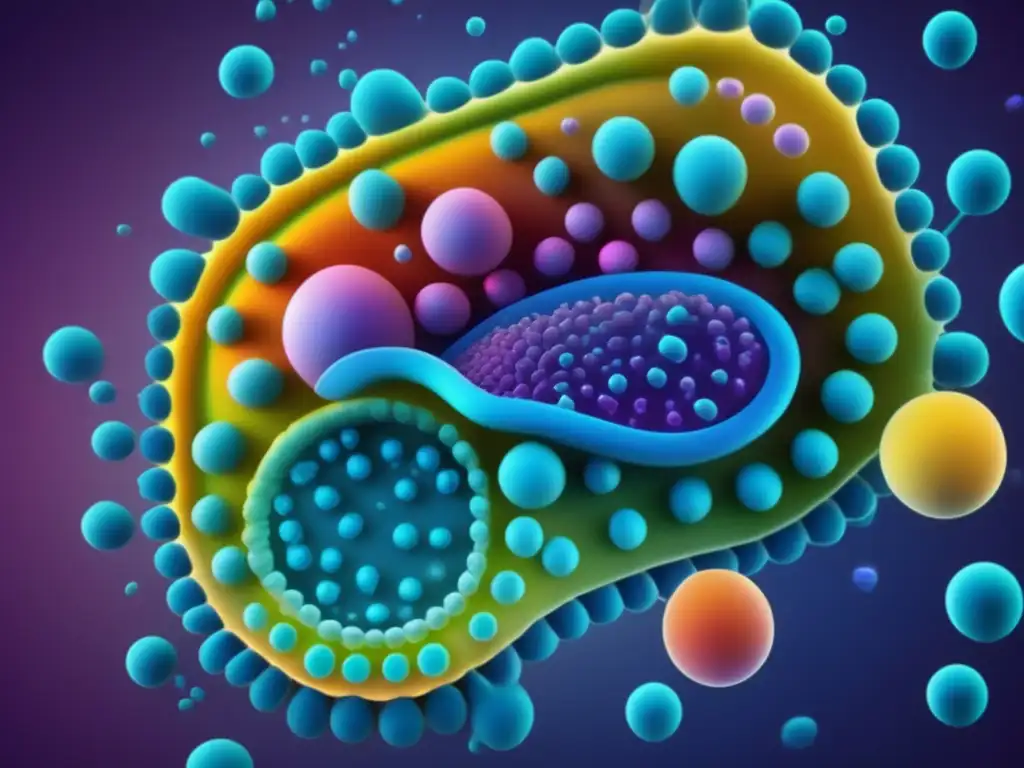 Una imagen vibrante y moderna de las barreras selectivas de las células, mostrando la estructura y funciones de las membranas biológicas