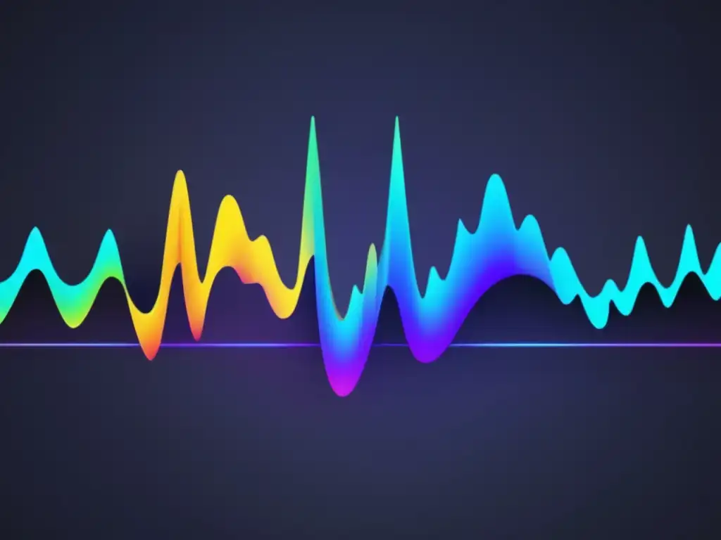 Una imagen vibrante y moderna muestra un gráfico de una onda compleja compuesta por múltiples componentes sinusoidales