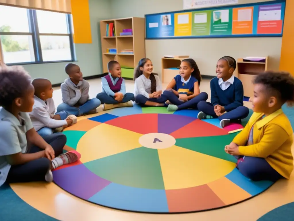 Una imagen vibrante y moderna que muestra la importancia del desarrollo emocional en la educación