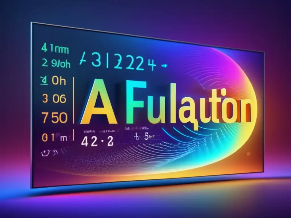 Una impactante imagen en 8k muestra una compleja ecuación matemática, resolución de singularidades en análisis complejo, en una pantalla digital moderna y elegante