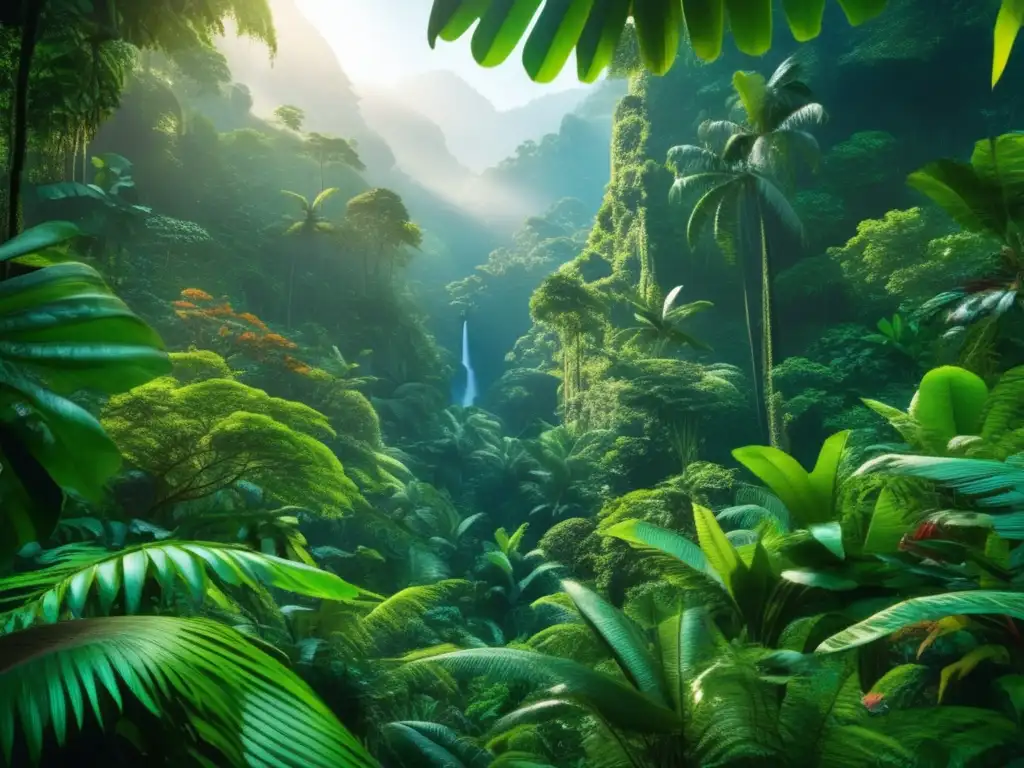 Un impresionante bosque tropical en 8k muestra la importancia de la biodiversidad en especies