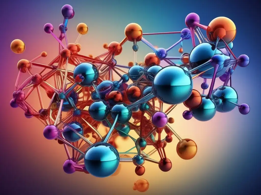 Una impresionante imagen que muestra la estructura molecular de un compuesto orgánico