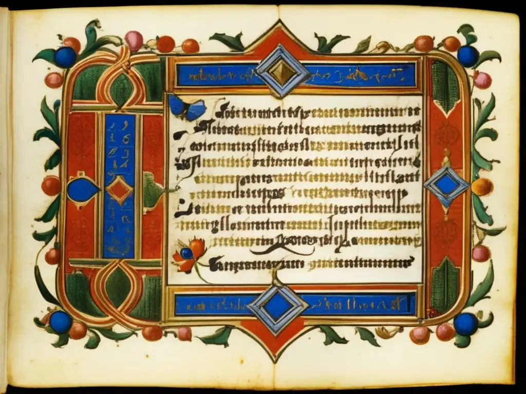 Una impresionante imagen del manuscrito del 'Canzoniere' de Petrarca, destacando su caligrafía intrincada y pergamino delicado