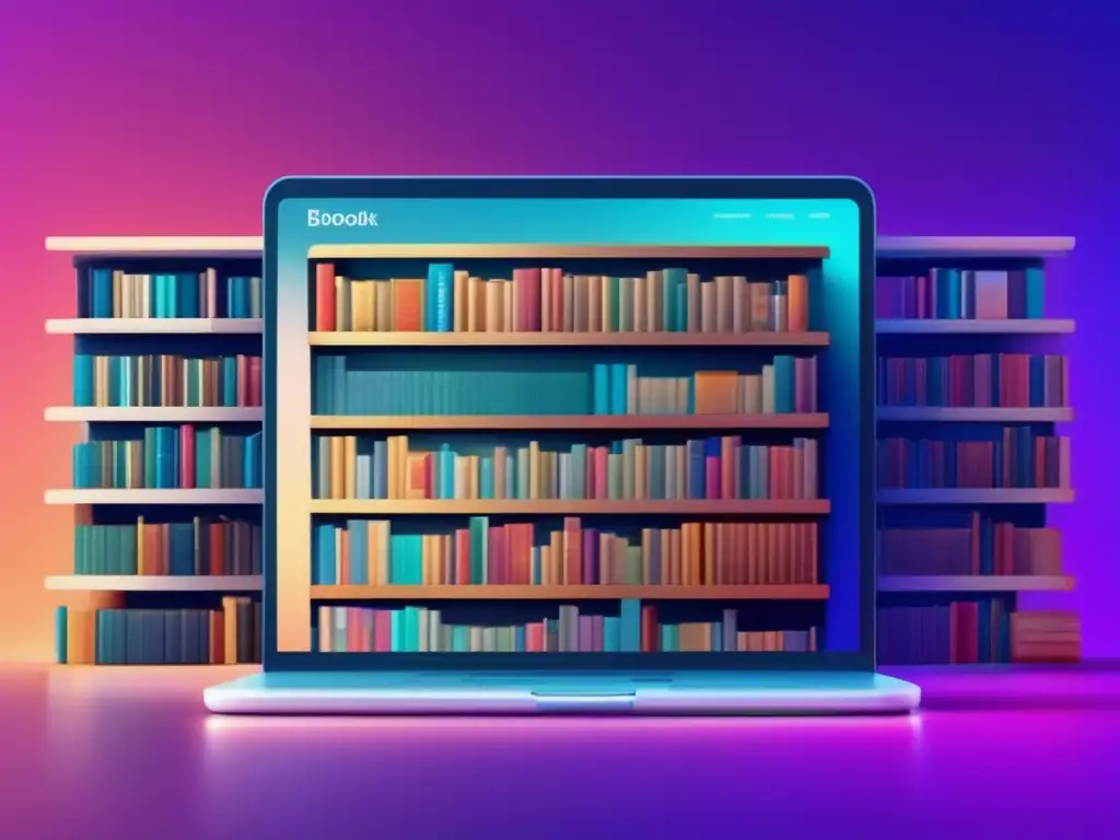 Biblioteca digital moderna: una interfaz ultradetallada y sorprendente Una impresionante imagen en 8k muestra una moderna interfaz de biblioteca digital