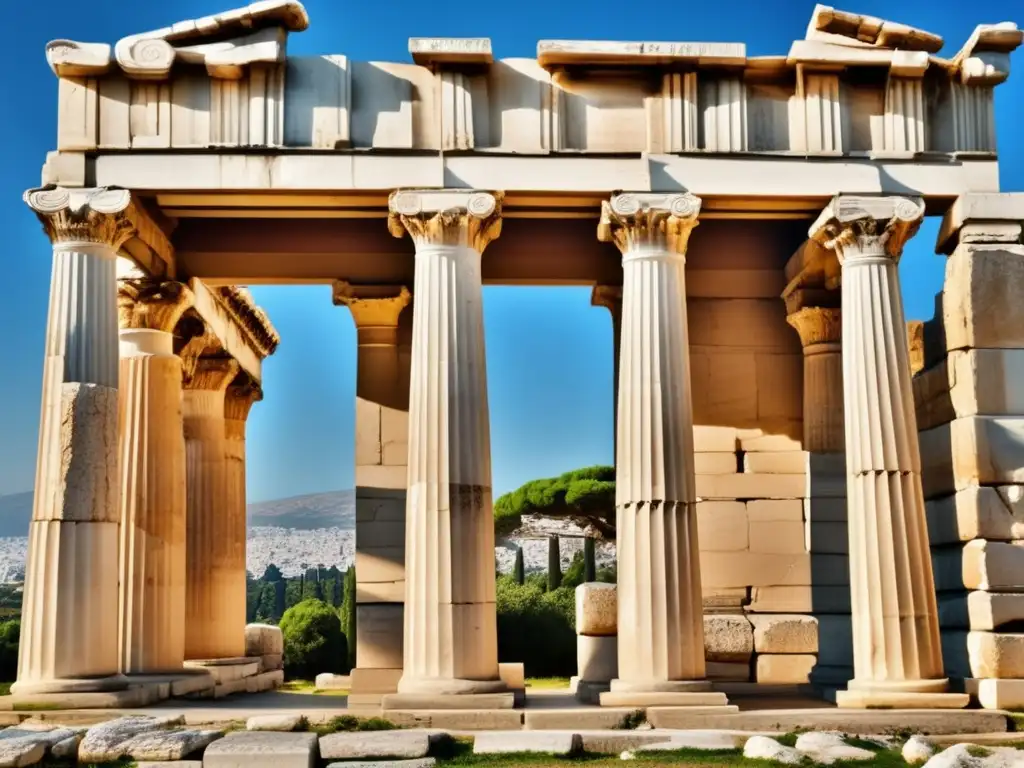 Una impresionante imagen de alta resolución de las ruinas antiguas de la Ágora en Atenas, Grecia