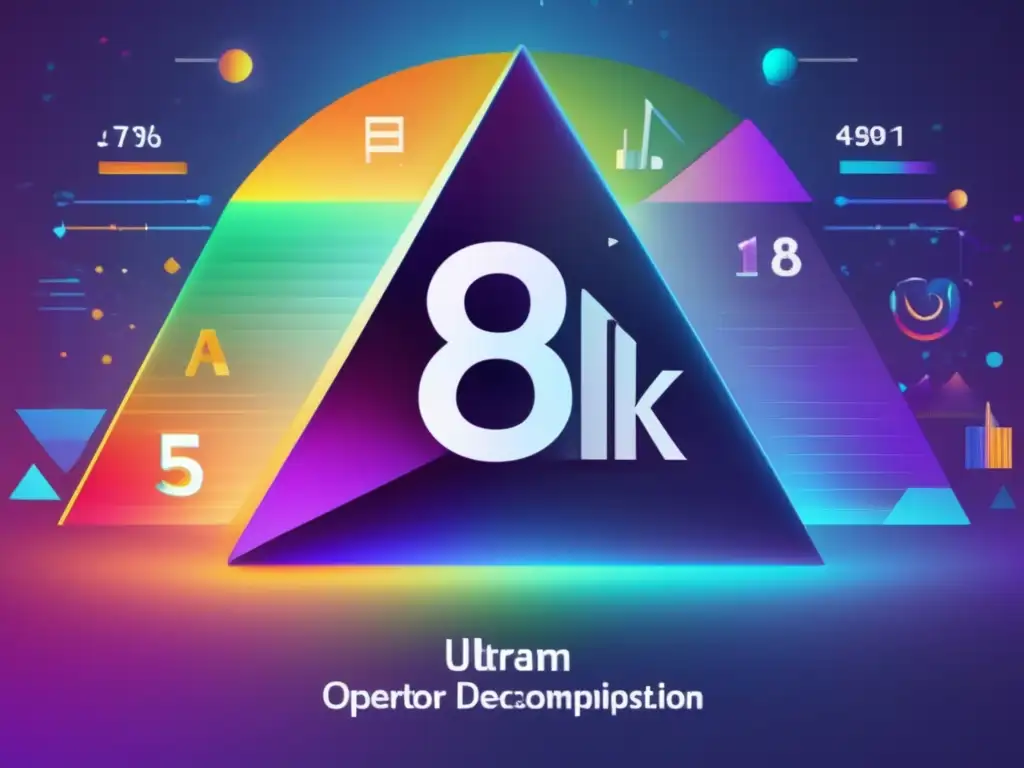 Una impresionante imagen en 8k ultra detallada muestra la descomposición de operadores lineales en espacios de Hilbert