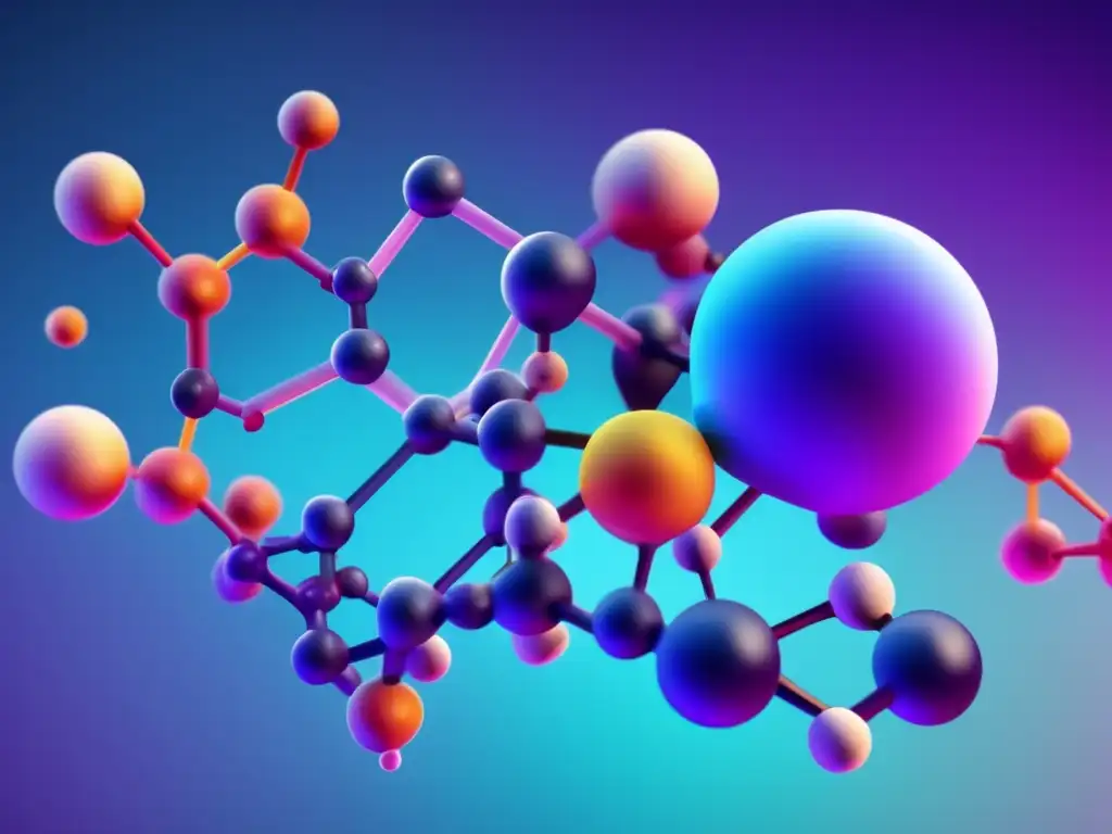 Una impresionante imagen ultradetallada en 8k muestra una diversa variedad de grupos funcionales orgánicos en un estilo visualmente cautivador