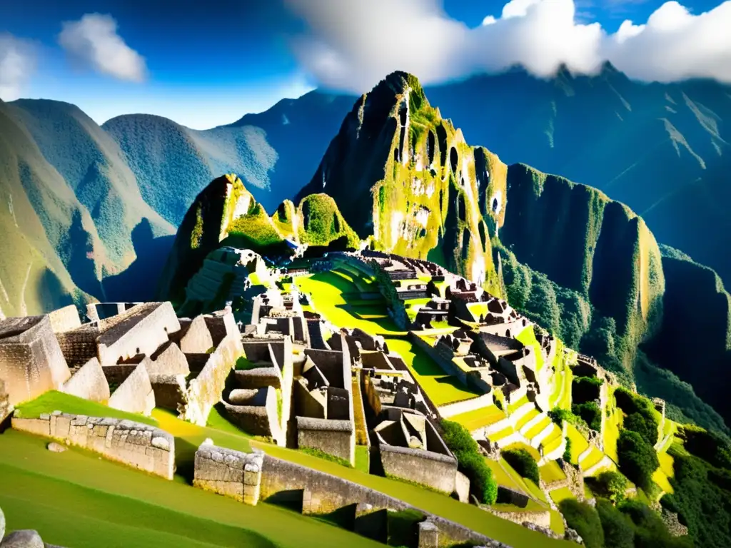 Un impresionante trabajo de ingeniería y arquitectura del imperio Inca en Machu Picchu, destacando la precisión y destreza de esta civilización