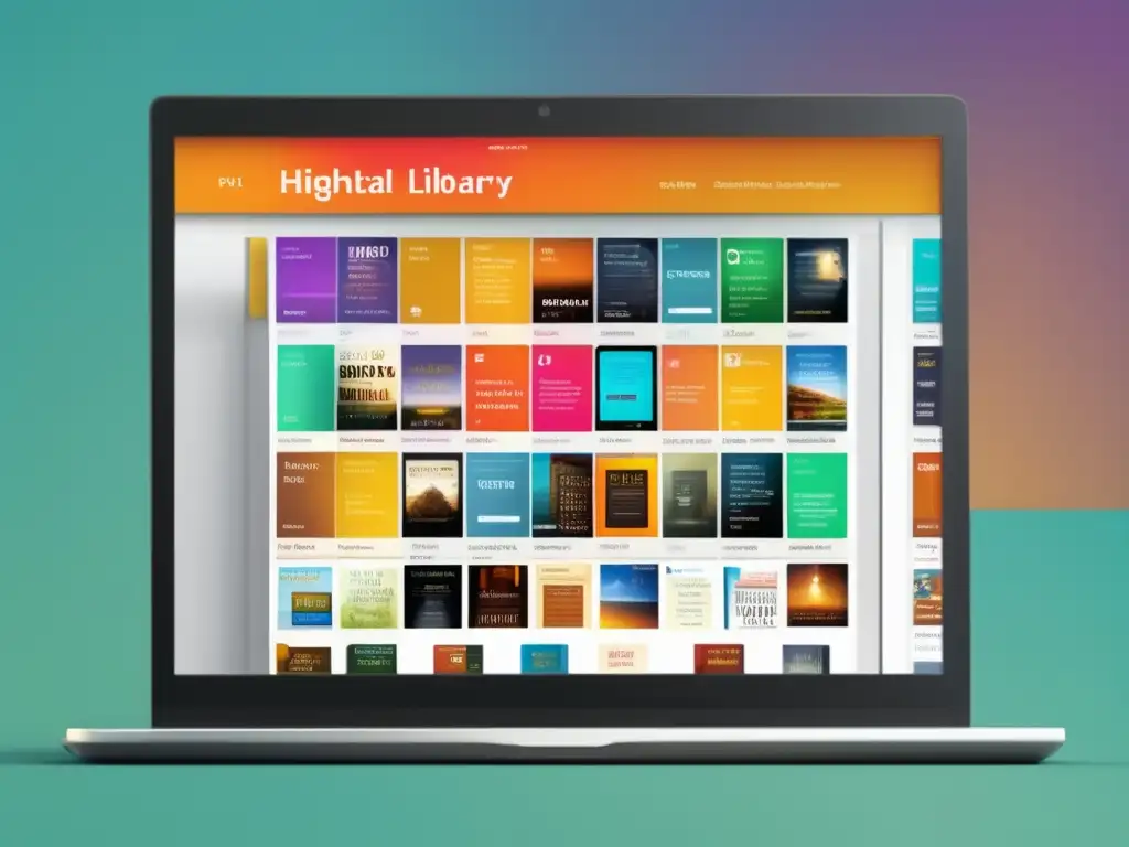 Explora una biblioteca digital moderna y accesible Una interfaz de biblioteca digital especializada, moderna y minimalista