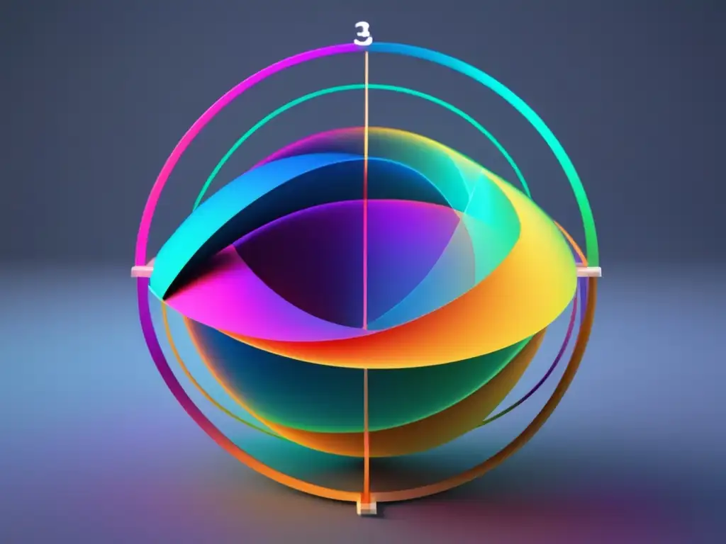 Un modelo matemático en 3D detallado en ultra alta resolución, que representa relaciones complejas entre variables