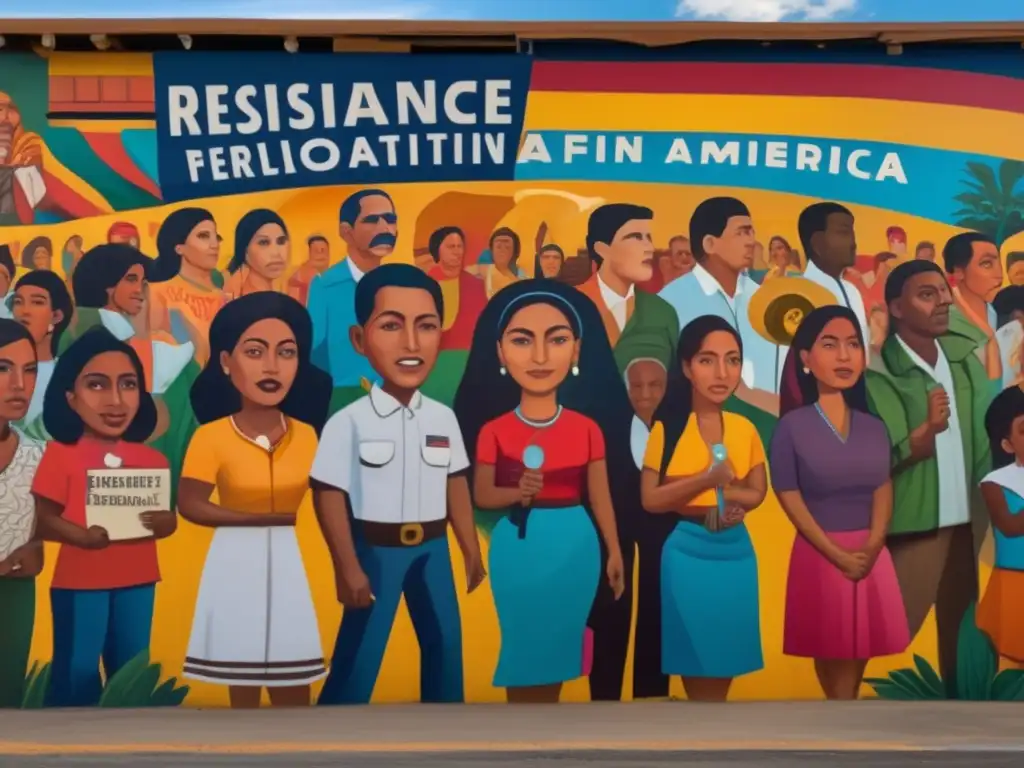 Un mural impactante que representa la resistencia y la solidaridad durante la dictadura en Latinoamérica: literatura testimonial