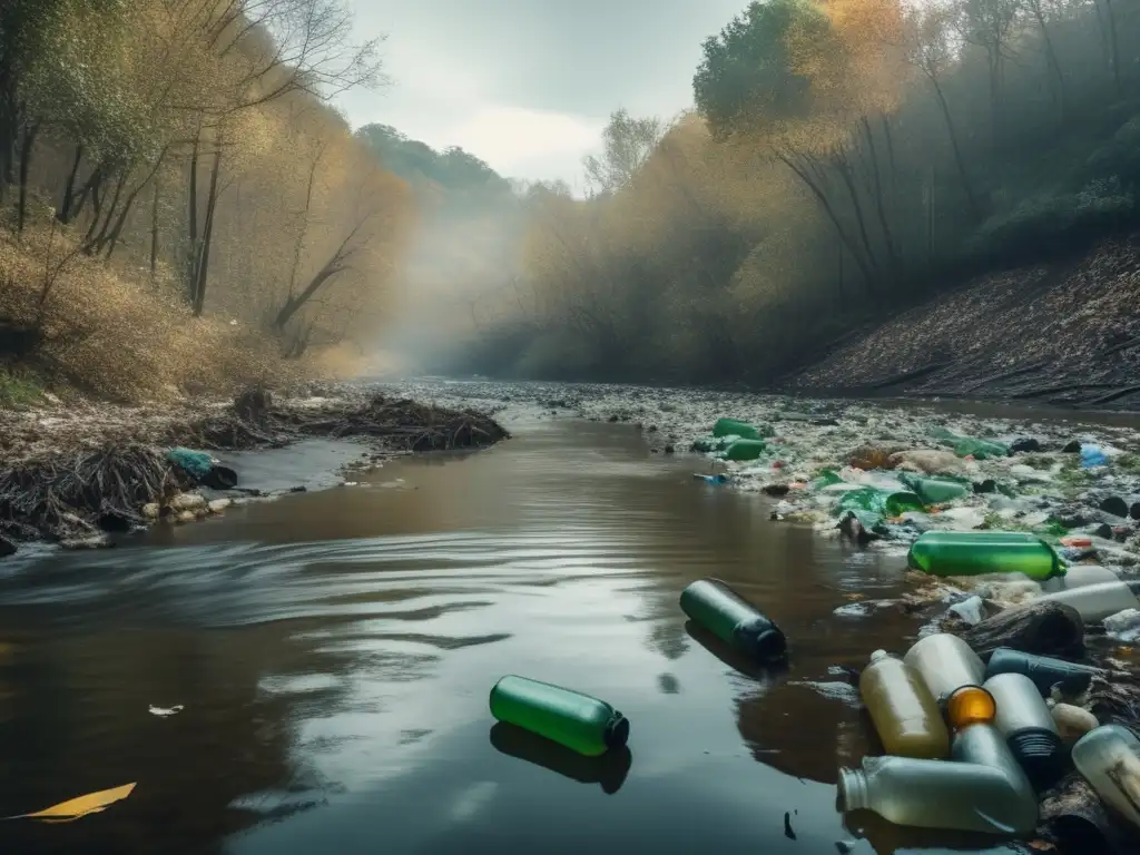 Un río contaminado y un bosque devastado muestran la urgencia de soluciones innovadoras en la gestión de residuos