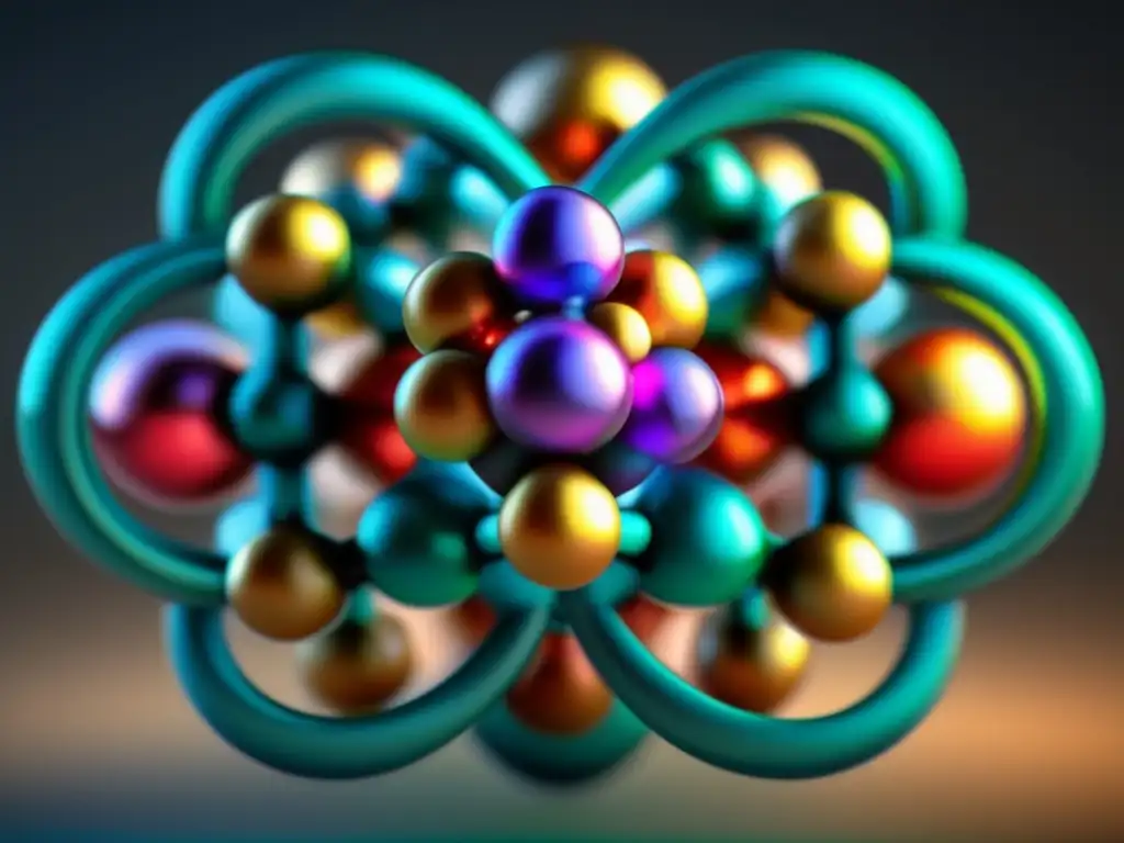 Un sorprendente modelo molecular tridimensional de una compleja sustancia orgánica se muestra en esta imagen de ultraalta definición 8K