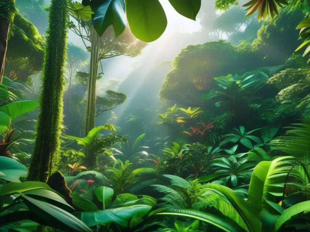 Sumérgete en la exuberante selva tropical, un oasis de vida vegetal