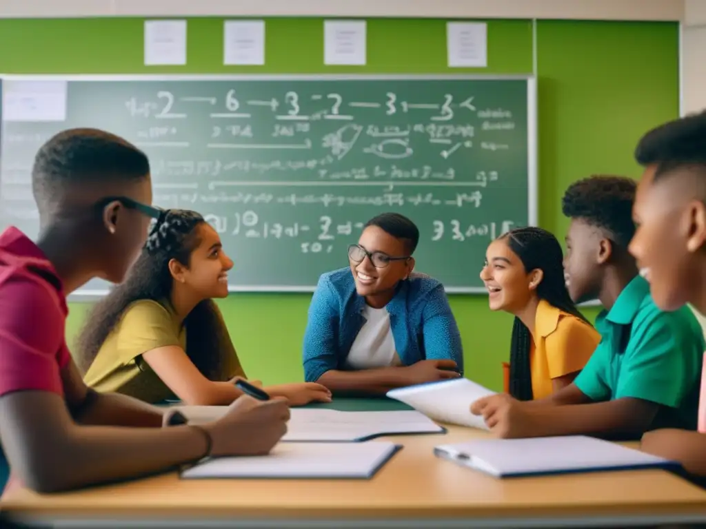 Un vibrante y detallado aula muestra la importancia de la lógica matemática