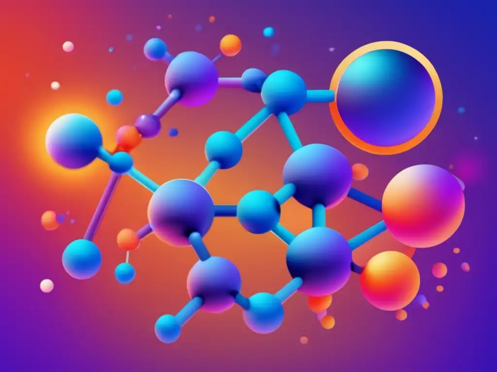 Una ilustración vibrante y moderna que muestra los conceptos básicos de la química orgánica